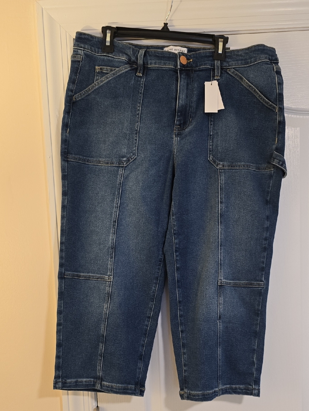 Lane Bryant Denim Cropped Utility Jeans NWT